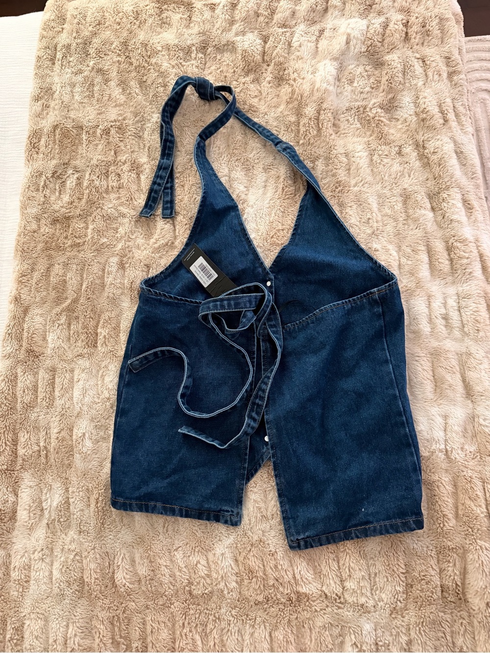 Lioness Denim Halter Top - Dark Denim - Picture 2 of 3